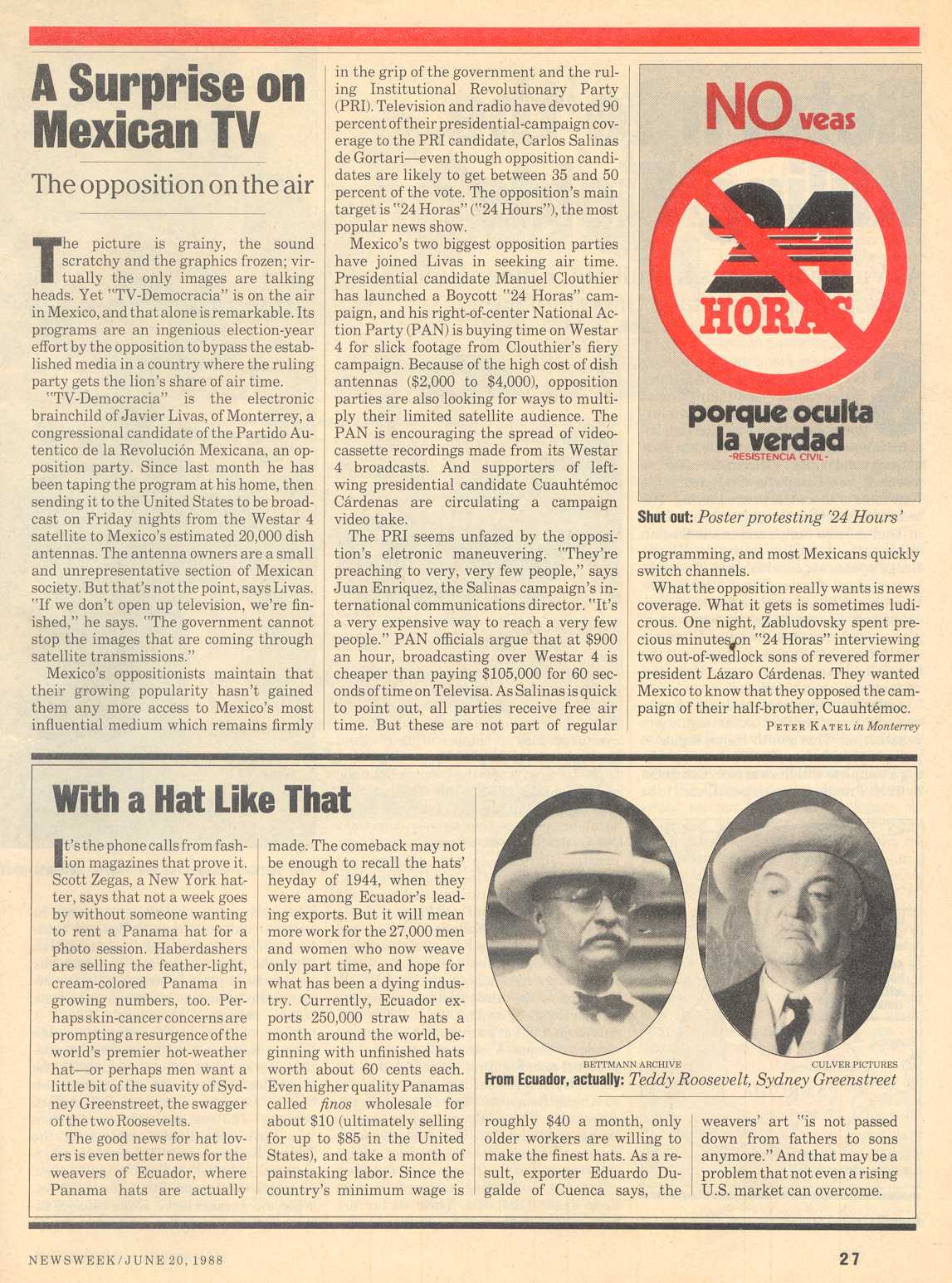 Peter Katel in Monterrey – NEWSWEEK Magazine (1988)